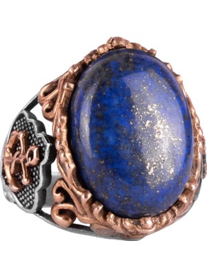 El Yapımı Lapis Lazuli Taş Yüzük, Yüzücü Halka Yüzük, 925K Sert Gümüş Erkek Yüzük - Bilgelik ve Tasarımı