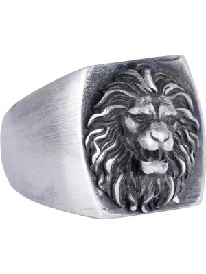 Aslan Yüzüğü, Hayvan Yüzüğü, Leo Yüzüğü, 925 Ayar Gümüş Yüzük, Ifadeli Yüzük (Özelleştirilebilir)