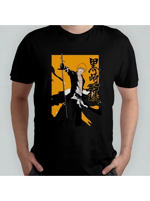 Pixxa Bleach Anime Manga Unisex %100 Pamuklu Bisiklet Yaka T-Shirt Model 3