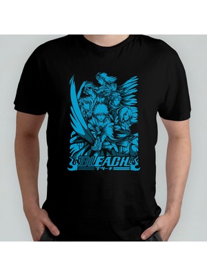 Pixxa Bleach Anime Manga Unisex %100 Pamuklu Bisiklet Yaka T-Shirt Model 5