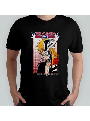 Pixxa Bleach Anime Manga Unisex %100 Pamuklu Bisiklet Yaka T-Shirt Model 2