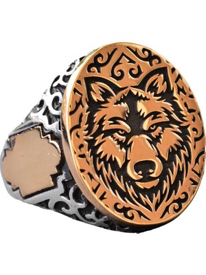 Kurt Yüzüğü, Gotik Yüzük, 925 Ayar Gümüş Yüzük, Damga Yüzük, Hayvan Yüzüğü, Erkek Gümüş Yüzük