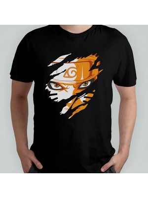 Pixxa Naruto Anime Manga Unisex %100 Pamuklu Bisiklet Yaka T-Shirt Model 17