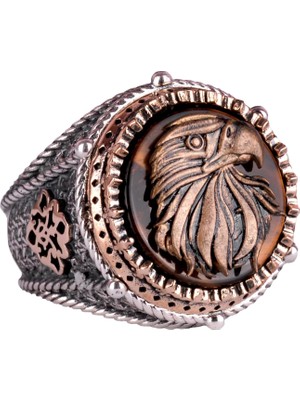 Kaplan Gözü Gümüş Yüzük, Sembolik Yüzük, 925 Ayar Gümüş Yüzük