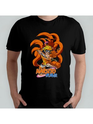 Pixxa Naruto Anime Manga Unisex %100 Pamuklu Bisiklet Yaka T-Shirt Model 7