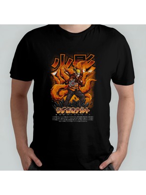 Pixxa Naruto Anime Manga Unisex %100 Pamuklu Bisiklet Yaka T-Shirt Model 11