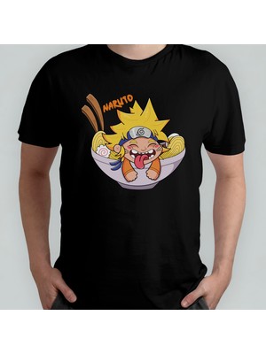 Pixxa Naruto Anime Manga Unisex %100 Pamuklu Bisiklet Yaka T-Shirt Model 15