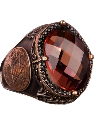 David Yıldızı Yüzük, Yapay Taş Yüzük, 925 Ayar Gümüş Süleyman Yüzüğü (Sultanite Yapay Taş)