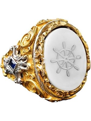 Denizci Yüzüğü, Dümenci Yüzüğü, Direksiyon Yüzüğü, 925 Ayar Gümüş Yüzük