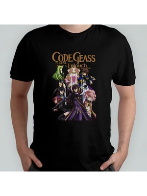 Pixxa Code Geass Unisex %100 Pamuklu Bisiklet Yaka T-Shirt Model 1