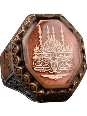 Islami Erkek Yüzük - 925 Ayar Gümüş ve Cami Sembol Tasarımı