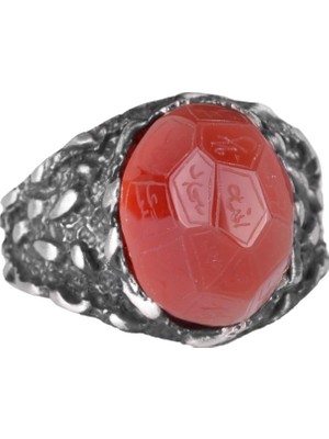 Doğal Ametist Taşlı Yüzük, 925 Ayar Gümüş Yüzük Erkekler Için, Islami Gümüş Yüzük