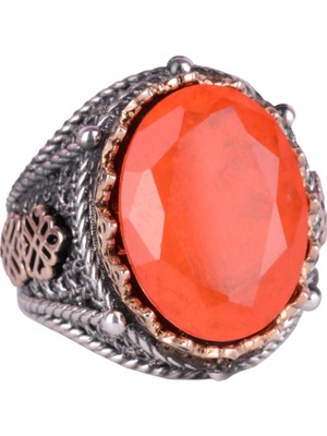 Paraiba Taşlı Gümüş Yüzük, 925 Ayar Gümüş Yüzük, Erkekler Için Farklı Gümüş Yüzük