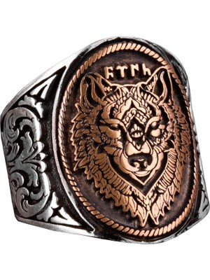 926 Ayar Gümüş Kurt Yüzüğü - Dayanıklı Tasarım ve Detaylı Kurt Başı Işçiliği