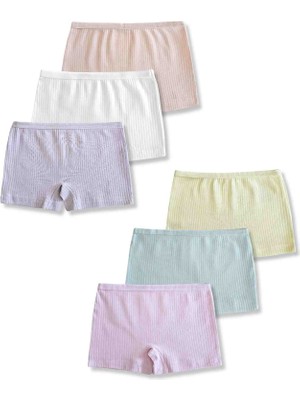 Panfilia %95 Pamuklu Kız Çocuk Boxer Külot Iç Çamaşır 6lı Set