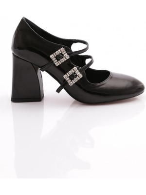 Dgn 2901 Kisa Topuklu Kemerli Kadin Ayakkabi