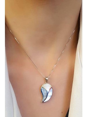 Ose Shop Renkli sedef taşlı 925 ayar gümüş kolye
