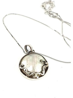 Ose Shop sedef taşlı gümüş kolye