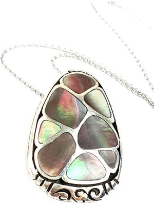 Ose Shop Okyanus sedefi 925 ayar gümüş tasarım kolye