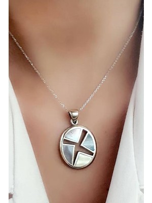 Ose Shop Renkli sedef taşlı 925 ayar gümüş tasarım kolye