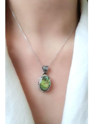 Ose Shop Okyanus sedefi gümüş tasarım kolye