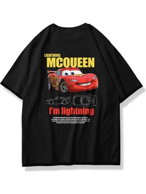 Bozz&bozz Collection Unisex Oversize Şimşek Mcqueen T-Shirt