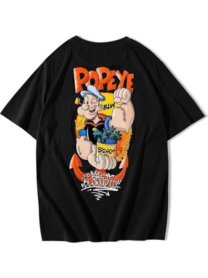 Bozz&bozz Collection Unisex Oversize Popeye (Temel Reis) T-Shirt