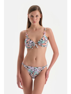 Dagi Ekru-Lila Orta Bel Bikini Alt