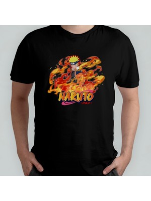 Pixxa Naruto Anime Manga Unisex %100 Pamuklu Bisiklet Yaka T-Shirt Model 4