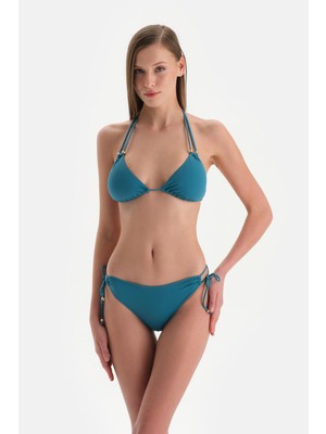 Dagi Petrol Mavi Spagetti Bikini Alt