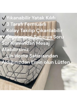 Aron Fermuarlı Yatak Kılıfı, Yatak Pedi&şiltesi, % 100 Cotton,yıkanabilir, Gri Renk