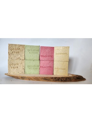 Soi Home Doğal Sabun Karışık (Çörekotu-Çay Ağacı-Yılan Otu-Sarımsak) 8'li Set