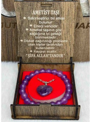Ametist Doğaltaş Bileklik