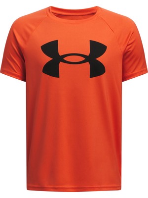 Under Armour Düz Kırmızı Erkek Çocuk T-Shirt 1363283-847-UA Tech Big Logo Ss