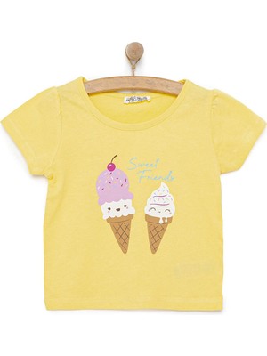 Hellobaby Basic Dondurma Baskılı Tshirt Kız Bebek