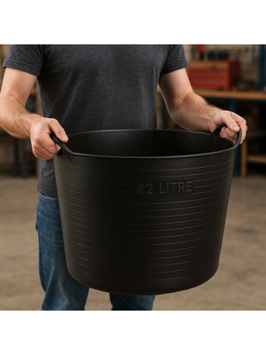 Kristal Elastik Kova 42 Litre Ergonomik Tasarım Bahçe ve Temizlik İçin Yüksek Kapasite