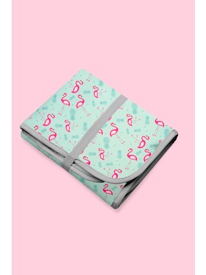 Hamur Anne Bebek Bakım Örtüsü Alez Yenidoğan Alt Açma Değiştirme Flamingo Organizer Ped Minder ÇiftTaraflı