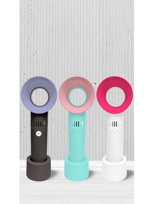 Kiwi KFAN-7610 10 W Şarjlı Ultra Sessiz USB Vantilatör Kanatsız Taşınabilir El Fanı