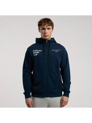 Everlast Boxing Club Regular Lacivert Erkek Full Zip Kapüşonlu Sweatshirt