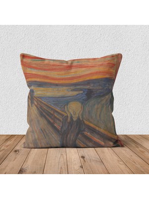 The Scream - Çığlık Çift Taraflı Kırlent Kılıfı 2 Adet