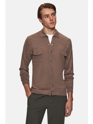 Ds Damat Regular Fit Vizon Düz Örgü Hirka