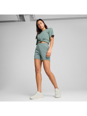 Puma Essentials No 1 Logo Kadın Yeşil Şort