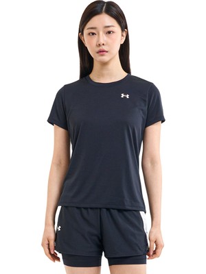 Under Armour Tech Solid Kadın Siyah Yuvarlak Yaka Tişört