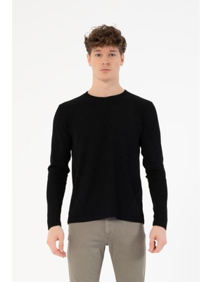 Bisiklet Yaka Slim Fit Erkek Kazak