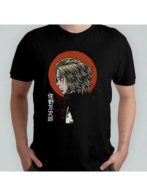 Pixxa Tokyo Revengers Anime Manga Unisex %100 Pamuklu Bisiklet Yaka T-Shirt Model 2