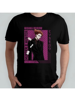 Pixxa Hunter x Hunter Hisoka Unisex %100 Pamuklu Bisiklet Yaka T-Shirt Model 7