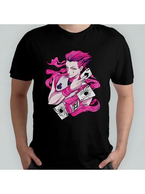 Pixxa Hunter x Hunter Hisoka Unisex %100 Pamuklu Bisiklet Yaka T-Shirt Model 10