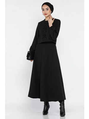 Julude Fiyonklu Bluz Etek Tesettür Ikili Takım P-00016119