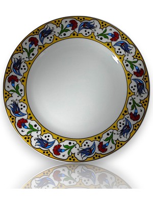 DM Porselen Dm Porselen Altın Lale Porselen Tabak 25 cm