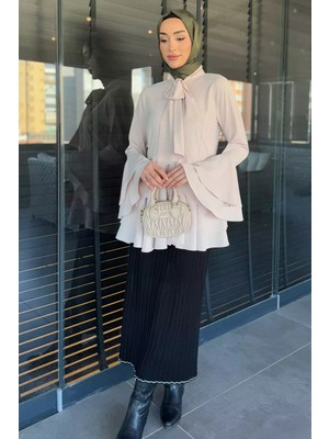 Julude Tesettür Piliseli Şifon Tunik P-00015448
